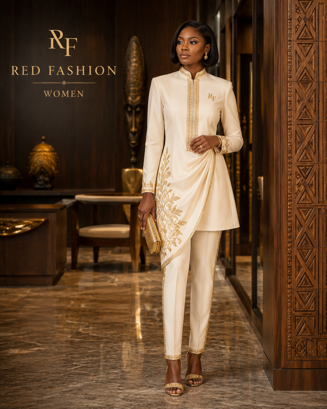 Red Fashion luxury native women outfit